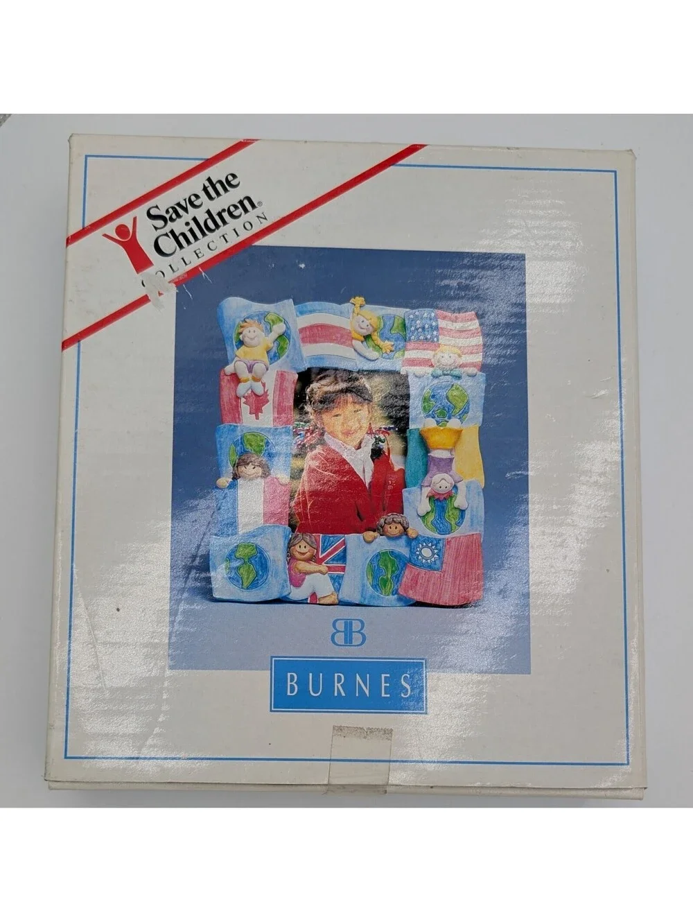 Vintage 1994 Burnes Save the Children International Photo Frame 3.5x5 Box